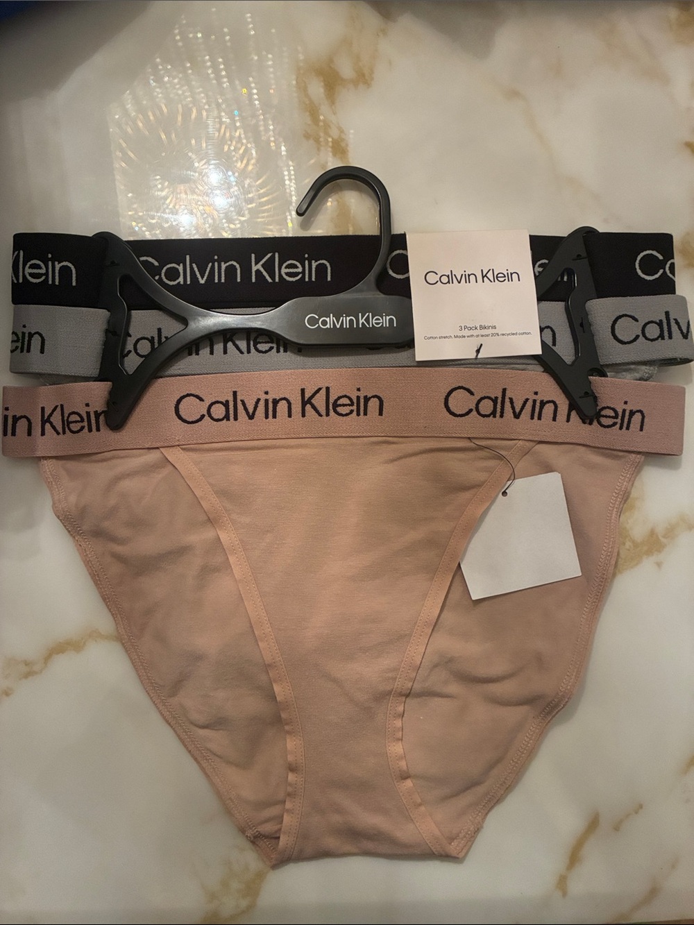 Calvin Klein Blush Bikini Briefs - 3 Pack